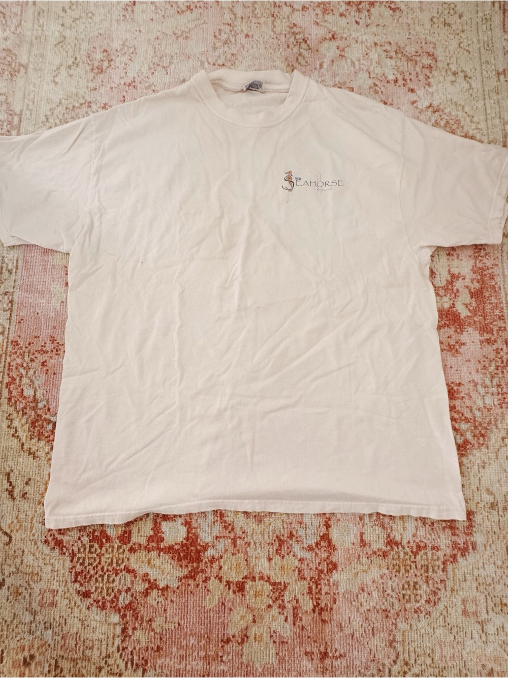 Hanes, Men’s Vintage Embroidered Short-Sleeve Tee - White